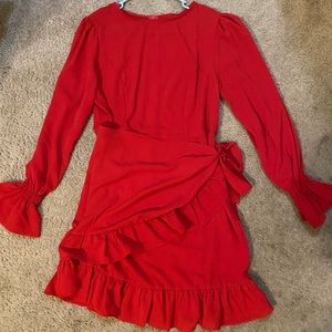Long sleeve red dress size L